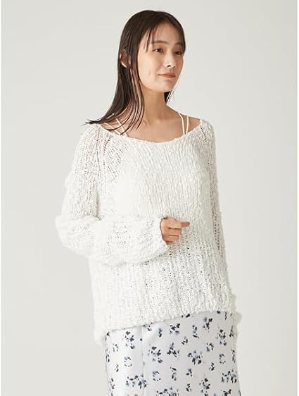 Amazon | [フレイ アイディー] ローゲージソフトコットンスラブニット